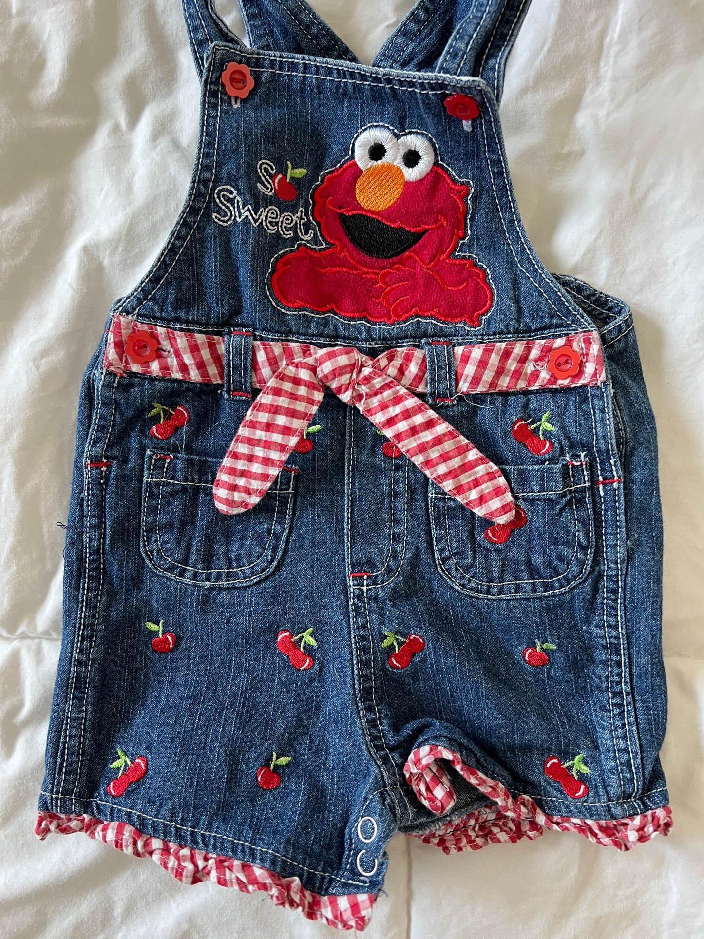 Elmo Cherry Overalls (18mo)