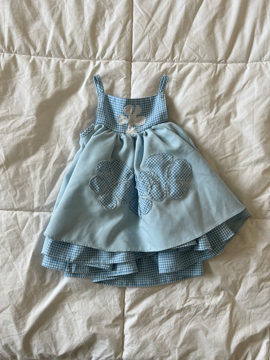 Blue Flower Babydoll Dress (12mo)